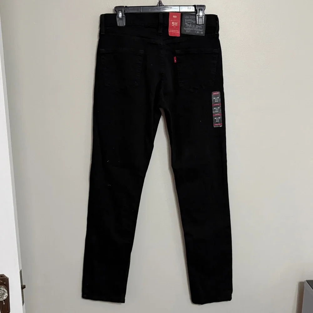 Levi's 511 Mens 30x32 Black Slim Fit Stretch Denim Jeans